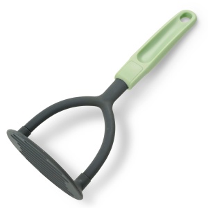 Stampfer pentru cartofi Fackelmann Ecolution, 25 cm, din materiale ecologice, mint si gri