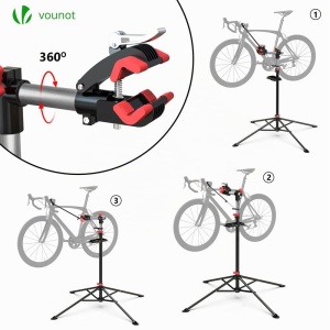 Stand de reparatii pentru biciclete VOUNOT, inalt adjustable, cu suport magnetic pentru unelte - Img 5