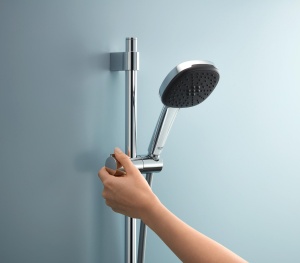 Stanga de dus GROHE Vitalio 115 cm, crom, montare rapida, fara gauri - Img 4