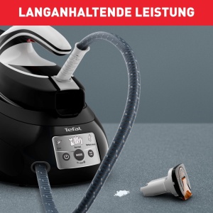 Statie de calcat Tefal Express Anti-Calc SV8055, 6.5 bar, 450 gmin, negrualb - Img 3
