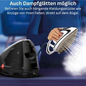 Statie de calcat Tefal Pro Express Ultimate GV9550 8 Bar Abur 520 gmin Rezervor 19 L NegruAlb - Img 2
