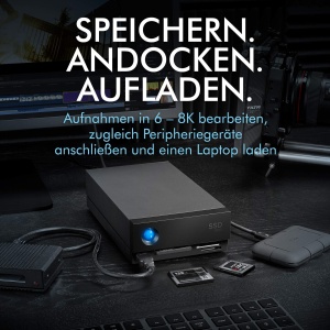 Statie de docking externa LaCie 1big Dock SSD Pro 2TB, Thunderbolt 3, 2800 MBs - Img 2