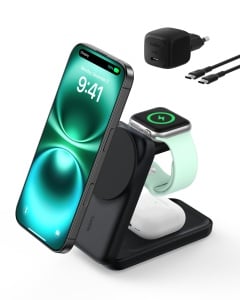 Statie de incarcare Belkin UltraCharge 3-in-1, 25W, neagra