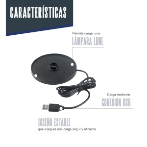 Statie de incarcare Lacor 69614, 8 cm, USB, design compact si stabil - Img 3