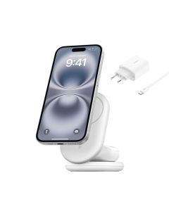 Statie de incarcare wireless Belkin BoostCharge 2-in-1, 15W, neagra