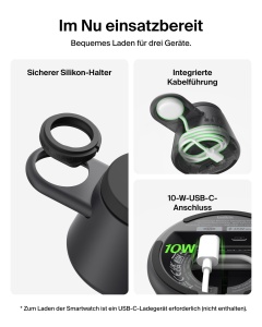 Statie de incarcare wireless Belkin UltraCharge 3-in-1, 25W, Negru - Img 3