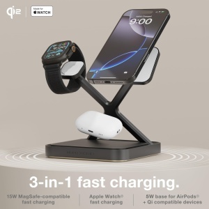 Statie de incarcare wireless NOCO XGrid XDS3 pentru iPhone, Apple Watch si AirPods, 45W - Img 2