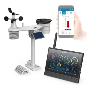 Statie Meteo Bresser 9-in-1 HD WLAN cu Multisenzor Solar, Indice Hitzestress