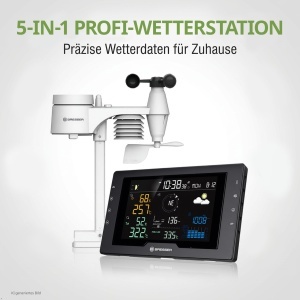 Statie Meteo Bresser Azores Profi cu 5-in-1 Senzor Exterior, Display Colorat - Img 2