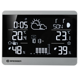 Statie Meteo Bresser ClimateTemp NDH-NEO, Display Elegant, Culoare ArgintieNeagra, Cu Senzor Exterior - Img 4