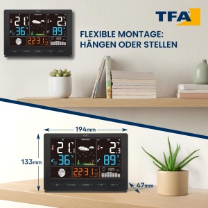 Statie Meteo Digitala TFA Dostmann Season 2, Afisaj Colorat, Termometru si Higrometru - Img 7