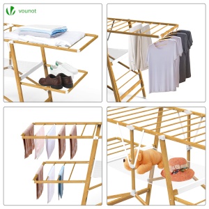 Stativ pentru rufe VOUNOT, model klappbar, lungime 24 m, din otel inoxidabil - Img 6