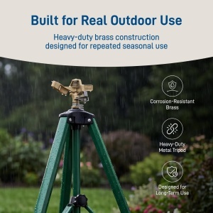 Stativ pentru Sprinkler Orbit 58308 cu Cap de Brass, Reglabil 25-48 inch, Acoperire 20-40 ft - Img 8