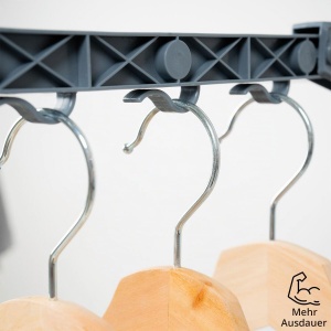Stativ vertical pentru rufe Dolver InnovaGoods, 24 stang, 40 kg capacitate, cu roti - Img 6
