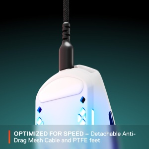 SteelSeries Aerox 3 Wireless Gaming Mouse RGB 18000 DPI Snow - Img 6