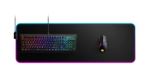 SteelSeries QcK Prism Cloth XL - Mouse Pad pentru jocuri - Iluminare RGB cu 2 zone - Dimensiune XL (900mm x 300mm x 2mm) - Img 3