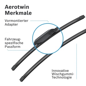 Stergator de parbriz Bosch Aerotwin A 893 S, set 2 bucati, 550 mm, montaj rapid - Img 5