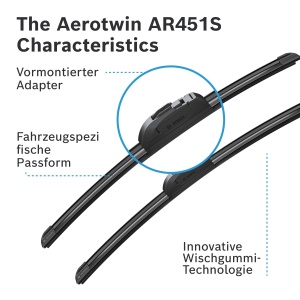 Stergator parbriz BOSCH Aerotwin AR451S, 450mm si 475mm, set 2 bucati - Img 6