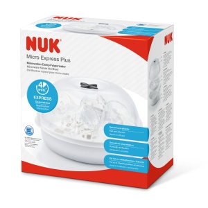Sterilizator cu microunde NUK Micro Express Plus pentru biberoane - sterilizeaza pana la 4 biberoane plus accesorii in 4 minute - inclusiv clesti pent - Img 6
