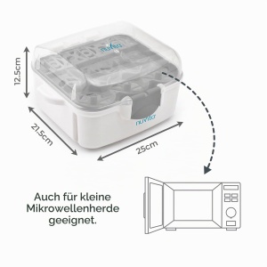 Sterilizator cu microunde Nuvita 1085 pentru 3 biberoane, design compact - Img 2
