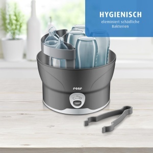 Sterilizator de biberon reer VapoMat S, capacitate 6 biberonase, culoare antracit - Img 6