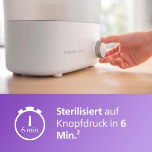 Sterilizator si uscator biberoane Philips Avent Premium SCF29300 capacitate 6 biberoane eliminare 999 bacterii - Img 3