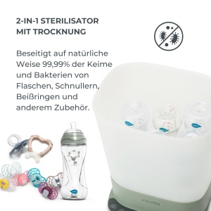 Sterilizator si uscator pentru biberon Nuvita 1088, 99,99 sterilizare, capacitate mare - Img 2