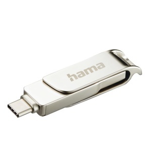 Stick USB Hama C-Rotate Pro, 256GB, USB C 3.2USB A, 100MBs, Metalic - Img 2