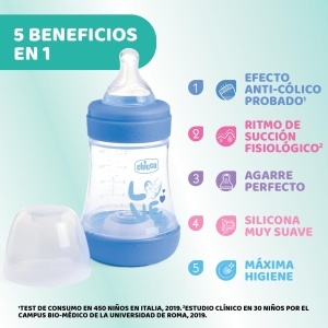 Sticla Antikolica Chicco Perfect 5, 150 ml, cu Sistem Intui-Flow, Silicon - Img 3
