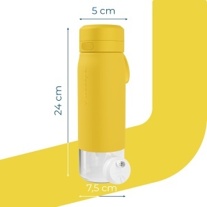 Sticla cu Filtru Wessper B2, 700ml, Borosilikat, Galbena - Img 4