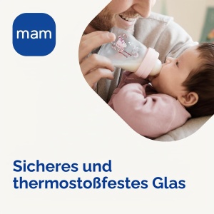 Sticla de hranire MAM Feel Good, 260 ml, roz, cu tetina din silicon - Img 2