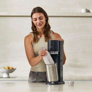 Sticla de inox SodaStream Fizz Go 0,9L, termorezistenta, bej - Img 2