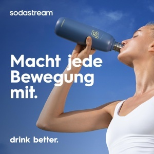 Sticla din otel inoxidabil SodaStream Fizz Go 0,9L, culoare albastra - Img 9