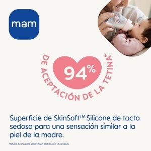 Sticla pentru bebelusi MAM, 90 ml, cu tetina din silicon, flux lent - Img 3