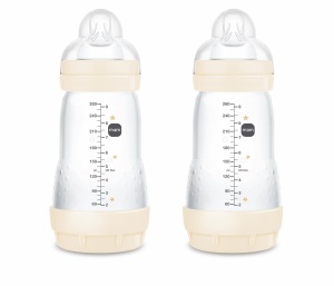 Sticla pentru bebelusi MAM Easy Start Anti-Colic, 260ml, 2 buc, silicon SkinSoft - Img 1