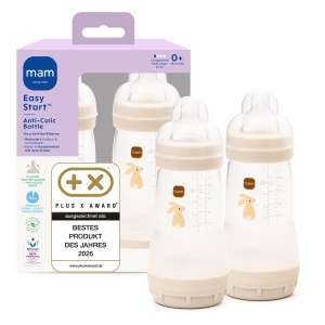 Sticla pentru bebelusi MAM Easy Start Anti-Colic, 2x 160 ml, Anti-colici, Hase