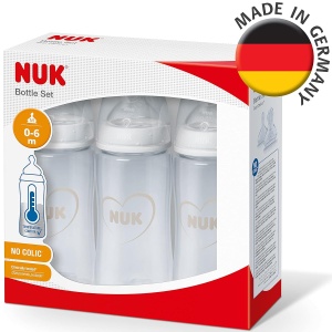 Sticla pentru bebelusi NUK First Choice Set 3 bucati 150 ml gri si alb - Img 6