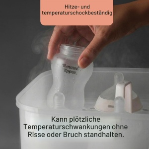 Sticla pentru bebelusi Tommee Tippee Natural Start, 150 ml, 2 bucati, din sticla cu silicon - Img 3