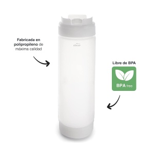 Sticla pentru sosuri Lacor 61979, capacitate 600 ml, BPA free, cu duza din silicon - Img 3