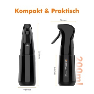 Sticla pulverizatoare GRIFEMA GE2003B-200B, 200 ml, neagra - Img 8