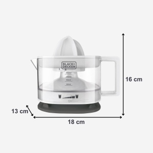 Storcator citrice BlackDecker BXCJ25E 25W 350ml Alb - Img 8