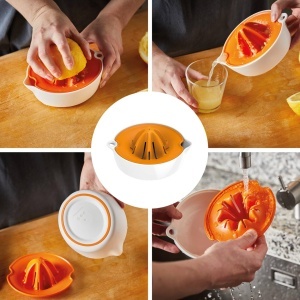 Storcator de citrice Fiskars Functional Form 1016125, 11.9 cm, albportocaliu, plastic - Img 2