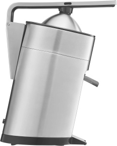 Storcator electric de portocale WMF Profi Plus, storcator de lamaie cu parghie din otel inoxidabil, storcator de lamaie, storcator de citrice, storcator de portocale cu suport pentru fructe, 160 wati, opritor de picurare, otel inoxidabil mat - Img 5