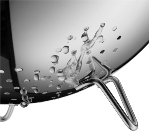 Strecuratoare WMF Gourmet din otel inoxidabil 24 cm, strecuratoare cu picioare, strecuratoare din otel inoxidabil, strecuratoare de taitei, strecuratoare de bucatarie, cromargan din otel inoxidabil, se poate spala in masina de spalat vase - Img 5