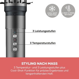 Styler cu aer cald Severin S-Style WL 0684, 1500W, 5-in-1, compact, antracit - Img 7