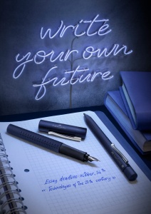 Stylou Faber-Castell GRIP 2011, cu penita M, culoare albastra - Img 5