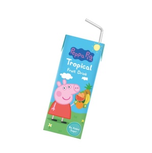 Suc de fructe Peppa Pig Tropical, 3x200ml, fara zahar adaugat, cu pai - Img 2