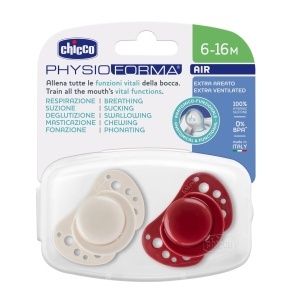 Suce de supt Chicco PhysioForma Air, 6-16 luni, silicon, ergonomic, rosu, 2 bucati - Img 4
