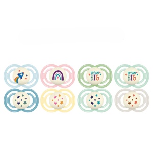 Suce pentru bebelusi MAM Perfect Nuit, 6 luni, 2 bucati, silicon ultra-moale
