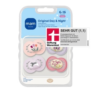 Sucea pentru bebelusi MAM Original Day Night, SkinSoft Silikon, 4 bucati